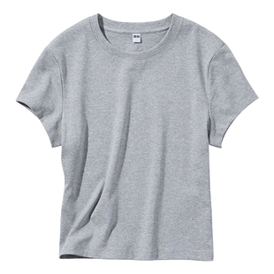 alex stevens辣妹短袖正肩T恤女夏季新款设计感修身内搭短款上衣