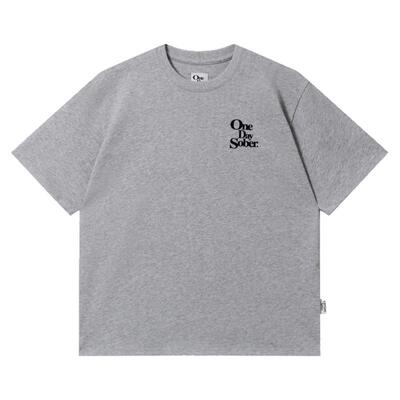 OneDaySober植绒印花丝光棉短袖