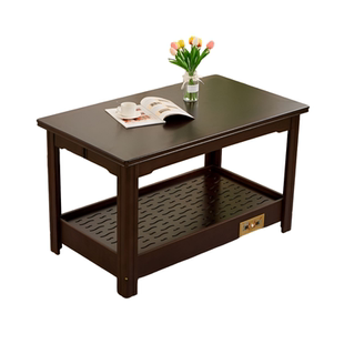 湘周记实木烤火架智能语音控制取暖桌第四代多功能折叠茶几电暖桌