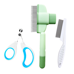 猫咪狗狗梳子开结去浮毛神器宠物指甲剪自洁排梳跳蚤针梳宠物用品