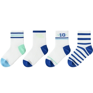 巴拉巴拉宝宝袜子男童女童中筒袜夏季新款儿童网眼透气棉袜大童薄