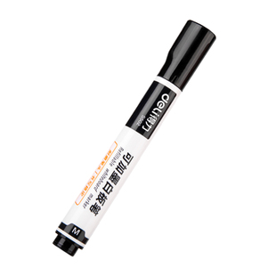 得力白板笔可加墨水教师儿童水性无毒黑色大号易写易擦彩色红色画板笔粗头大头黑板笔办公大容量白板笔可擦