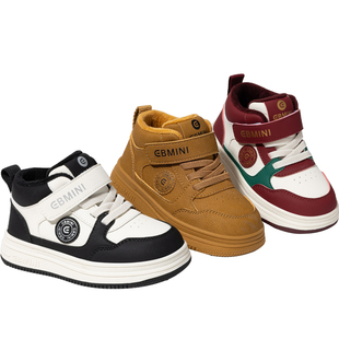 英贝米尼儿童板鞋2025冬季新款保暖加绒棉鞋男童软底女童宝宝鞋子