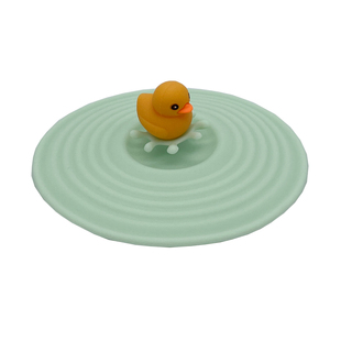 包邮通用大口径12cm食品级硅胶卡通杯盖小黄鸭防漏洒防尘马克杯盖