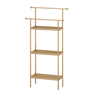 意式毛巾架卫生间免打孔浴室多功能置物架落地轻奢夹缝极窄一体架