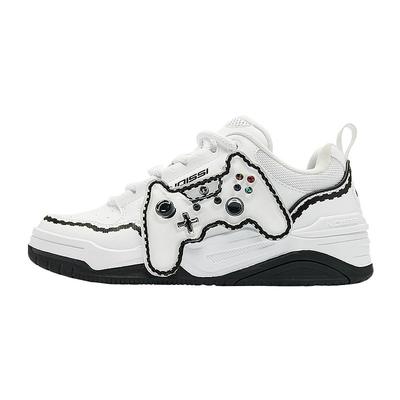 启承V2|乔丹街机面包鞋2025新品皮面潮流男子板鞋厚底增高运动鞋