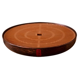 32支电木圆形储水茶盘小型沥水茶托盘客厅家用干泡茶台大容量