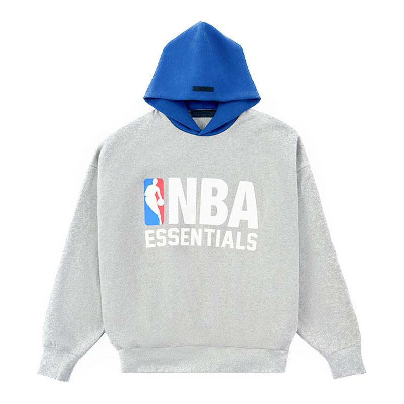 NBA X FEAR OF GOD ESSENTIALS联名款经典LOGO休闲长袖连帽卫衣男