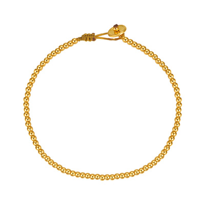 明牌珠宝黄金编绳顺心福珠链