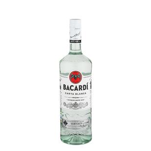 【大容量基酒】Bacardi百加得白朗姆酒1L洋酒莫吉托调酒基酒烘焙