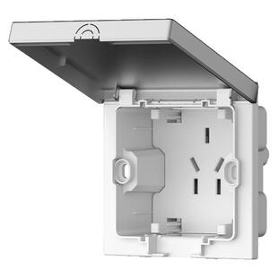 嵌入式插座86型暗盒隐藏式凹陷冰箱10A五孔可调节镜面隐形凹槽插