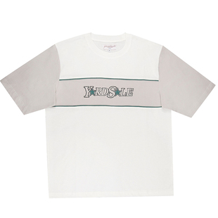 现货 YARDSALE 刺绣LOGOT恤 纯棉短袖 拼接 英国正品Swisher Tee