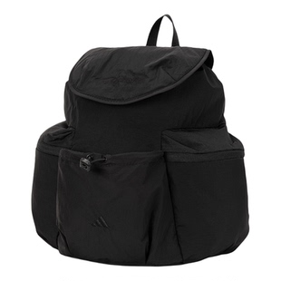 阿迪达斯女子黑色抽绳双肩背包运动休闲大容量日常百搭书包KS5216