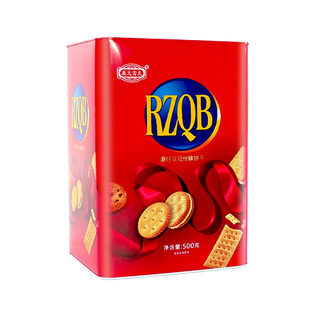 康元雪克港仔皇冠什锦饼干500g铁盒罐装年节送礼休闲食品点心零食