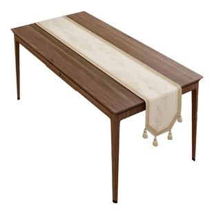 喜即侘寂风桌旗茶桌垫布中式禅意茶席台长条布轻奢高级感静庭山水