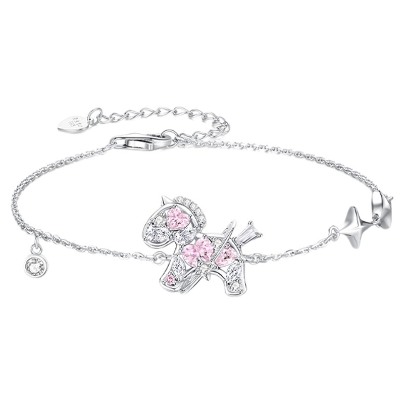 周大生星空小马手链女纯银精致本命年生肖马手饰送女友生日礼物