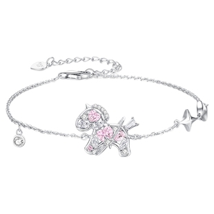 周大生星空小马手链女纯银精致本命年生肖马手饰送女友生日礼物