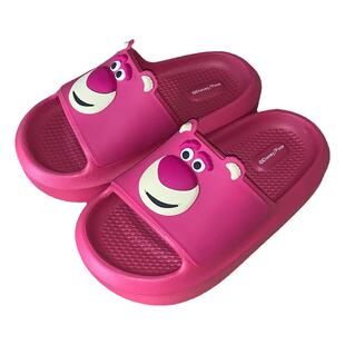 细细条 踩屎感厚底可爱拖鞋女夏季亲子居家玩具总动员草莓熊凉拖