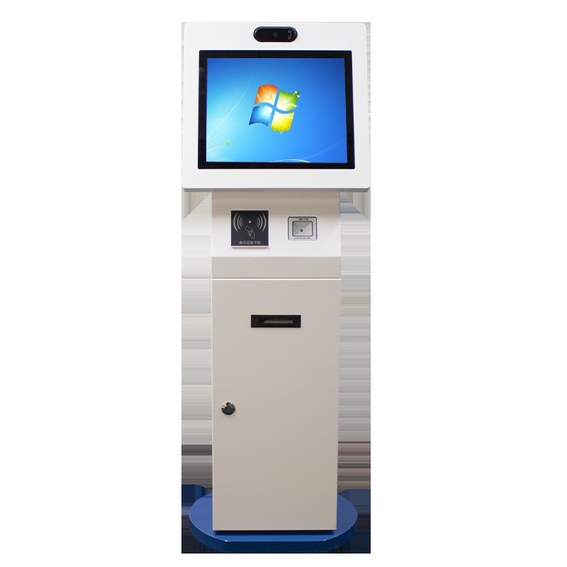 中迪电容触摸查询机身份证人脸识别多功能医院扫描一体机智能出票
