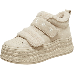 TATA他她奶贝靴雪地靴冬新款棉鞋厚底雪地毛毛靴加绒冬靴CT910DD5