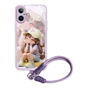 多巴胺适用iPhone16手机壳苹果17promax套2025新款17pro带17挂绳的15小众14端13玻璃12防摔女外plus腕链一体x