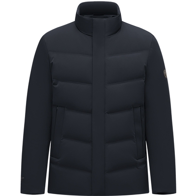 【鹅绒】波司登冬季男经典商务羽绒服立领短款挺括不易皱