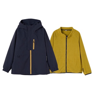 【三合一软壳外套】棉叔叔女童秋冬户外抗风可拆卸保暖上衣男童