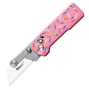 迪拓陶瓷刀折叠美工刀高颜值小型壁纸刀edc折叠小刀梯形刀片