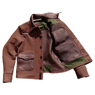 仅69件【帮友厂赔本抛售】半里衬特殊工艺高山山羊皮三兜牛仔