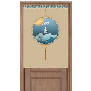 定制厨房门帘店铺商用饭店包间餐厅后厨隔断帘半帘布帘半截挂帘