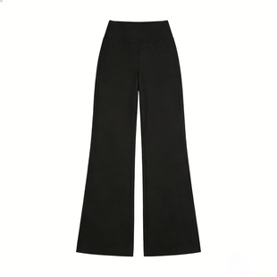 直筒瑜伽裤女后腰口袋高腰运动长裤2026新款透气显瘦宽松休闲裤女