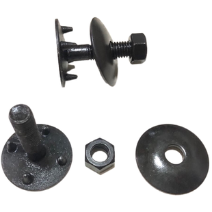 黑色加强型提升机皮带畚斗料斗挖斗螺栓牙口螺丝平胶带三点螺丝钉