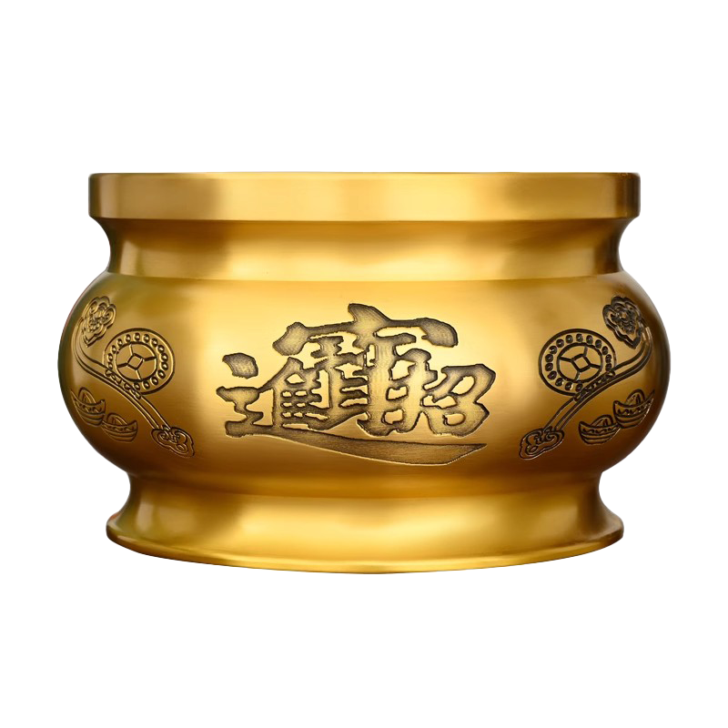 铜聚宝盆摆件存钱罐店铺装饰品