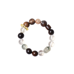 年末捡漏福利货不多天然白水晶搭配檀木原创搭配手链女款水晶饰品