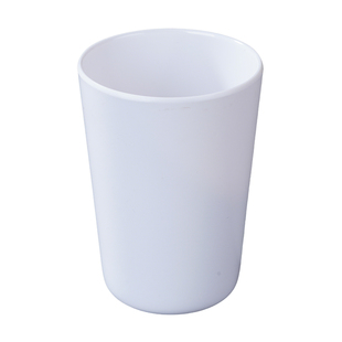 密胺白色杯子餐厅仿瓷饮料水杯塑料防摔口杯饭店餐具简约商用茶杯