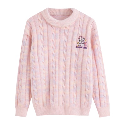 女童毛衣冬季2025新款加厚洋气中大童打底上衣加绒保暖儿童针织衫