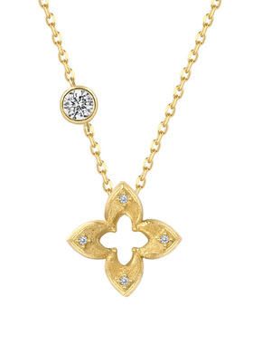 YUMMIE优米四叶草项链纯银镀22K