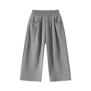 【蜜蜂惊喜社】植木童装 儿童裤子休闲 冬季加绒加厚中大童直筒裤