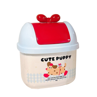 可爱桌面垃圾桶带盖翻盖式废纸篓家用高颜值小号办公室桌上垃圾盒