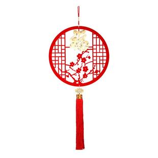 2026喜庆室内新龙年挂件春节中国结亚克力装饰品木质福字过年挂饰