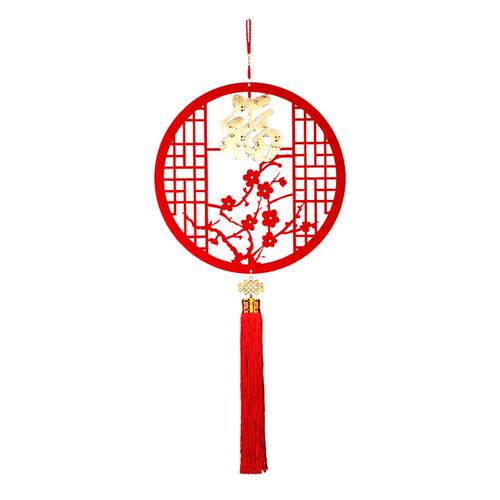 2026喜庆室内新龙年挂件春节中国结亚克力装饰品木质福字过年挂饰