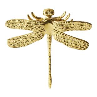 黄铜蜻蜓个性创意拉手柜门法式风抽屉橱柜轻奢金色银色天使小把手