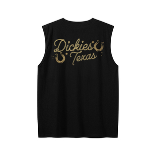 Dickies马蹄铁TEXAS印花无袖背心夏季圆领宽松潮牌男女款坎肩上衣