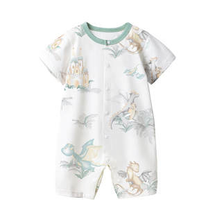 贝肽斯婴儿衣服连体衣夏季薄款