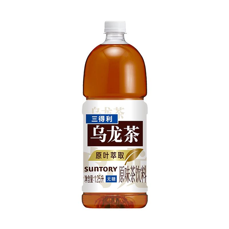 【百亿补贴】三得利无糖茶无糖乌龙茶饮料1.25L*6瓶整箱囤货装
