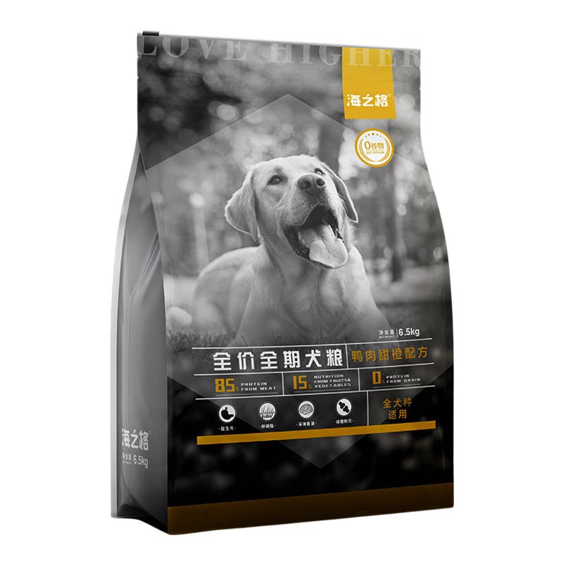 海之格犬粮狗粮鸭肉甜橙通用大型中型干粮牛羊肉鸡肉6.5kg