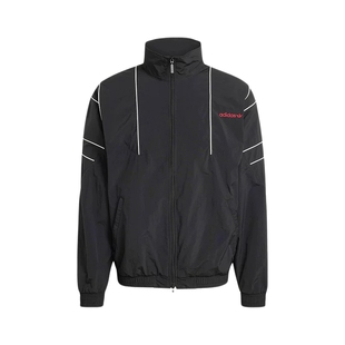 adidas阿迪达斯三叶草撞色线条立领夹克2026春男梭织外套 KE0096