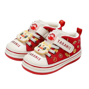 泰兰尼斯211学步鞋春秋新款男宝新年限定儿童鞋女童红色机能鞋
