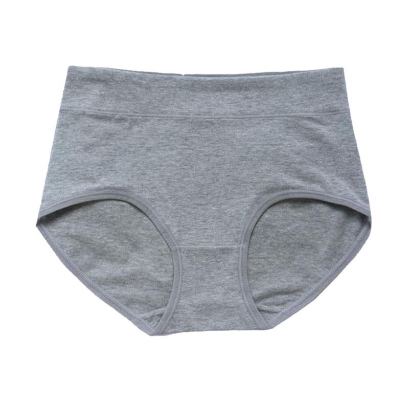 纯色简约女士内裤女黑色全棉中腰纯棉非抗菌大码女生提臀透气三角