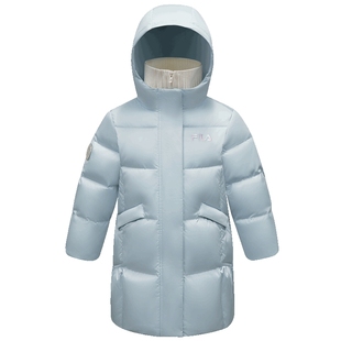 【斐护科技】FILA斐乐儿童童装羽绒服2025年冬季新款女童小童长款